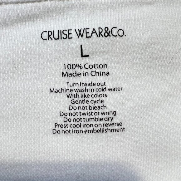 🛳️ Cruise Wear & Co - Cruise into Comfort – 100% Cotton Beach Tee Size L 💐 - Picture 5 of 7